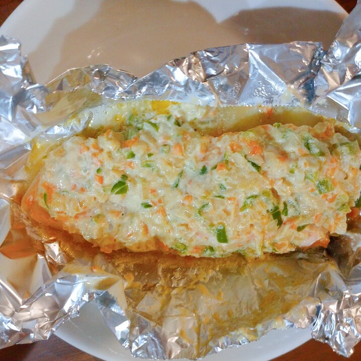 鮭の野菜味噌マヨホイル焼き